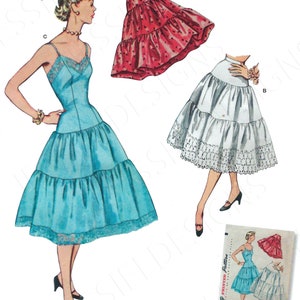 Uncut Simplicity Sewing Pattern 10150 R10150 8456 Sewing Pattern Vintage 50s Reproduction for Misses Petticoat and Slip size 4-12  14-22 FF