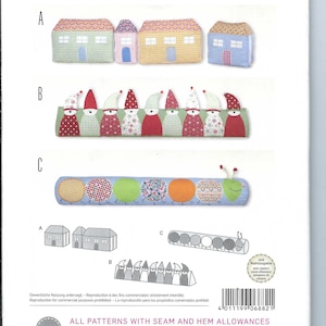 FF Burda Style sewing Pattern House Shaped Draft Stopper  Elf Draft Stopper Catapiller Draft stopper Spring Home decor 6882  uncut