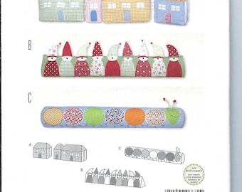 FF Burda Style sewing Pattern House Shaped Draft Stopper  Elf Draft Stopper Catapiller Draft stopper Spring Home decor 6882  uncut