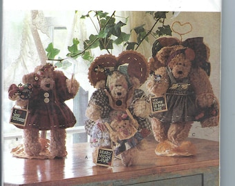 UNCUT vintage Simplicity Sewing Pattern 7000 - 12" Stuffed Bear and clothing Dream Babies 'N' Stitches   FF