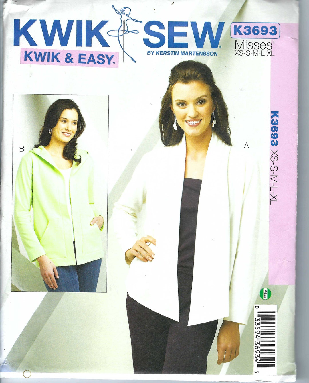 Uncut Kwik Sewing Pattern 3693 Uncut FF Misses Sizes Xs XL Etsy