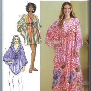 uncut Butterick Sewing Pattern 11504 6900 Women's Caftan, Womens Tunic, Maxi Dress, Caftan Dress, Swim Cover Up Size 8-16 18-26 FF