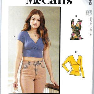 UNCUT Mccalls Sewing Pattern 11043 8219 Misses Knit Tops with Many Variations size 6-14 16-24 FF