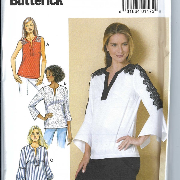 Uncut Butterick Patterns Women's Tops, Tank Top, Pullover Tops, Womens Tunic, Basic Tops, Butterick 6666, Size XS-M L-xl-xxl