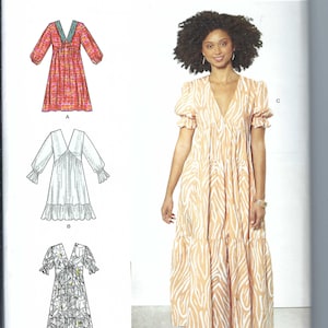 Uncut Simplicity Sewing Pattern Misses' Empire Dress Simplicity 11704 9702 size 8-16 18-26 FF