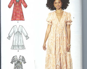 Uncut Simplicity Sewing Pattern Misses' Empire Dress Simplicity 11704 9702 size 8-16 18-26 FF