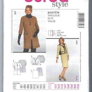 FF Burda Style sewing Pattern 7328 • Burda Suit PATTERN Jacket and Skirt Pattern Size 18 - 32 uncut