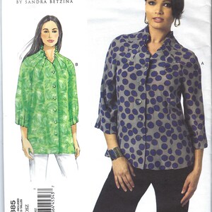 Uncut vogue sewing pattern 1385 Sewing Pattern, Misses Pleated Neckline Loose Tunic Top, Blouse, Bust 32 - 55&quot; FF
