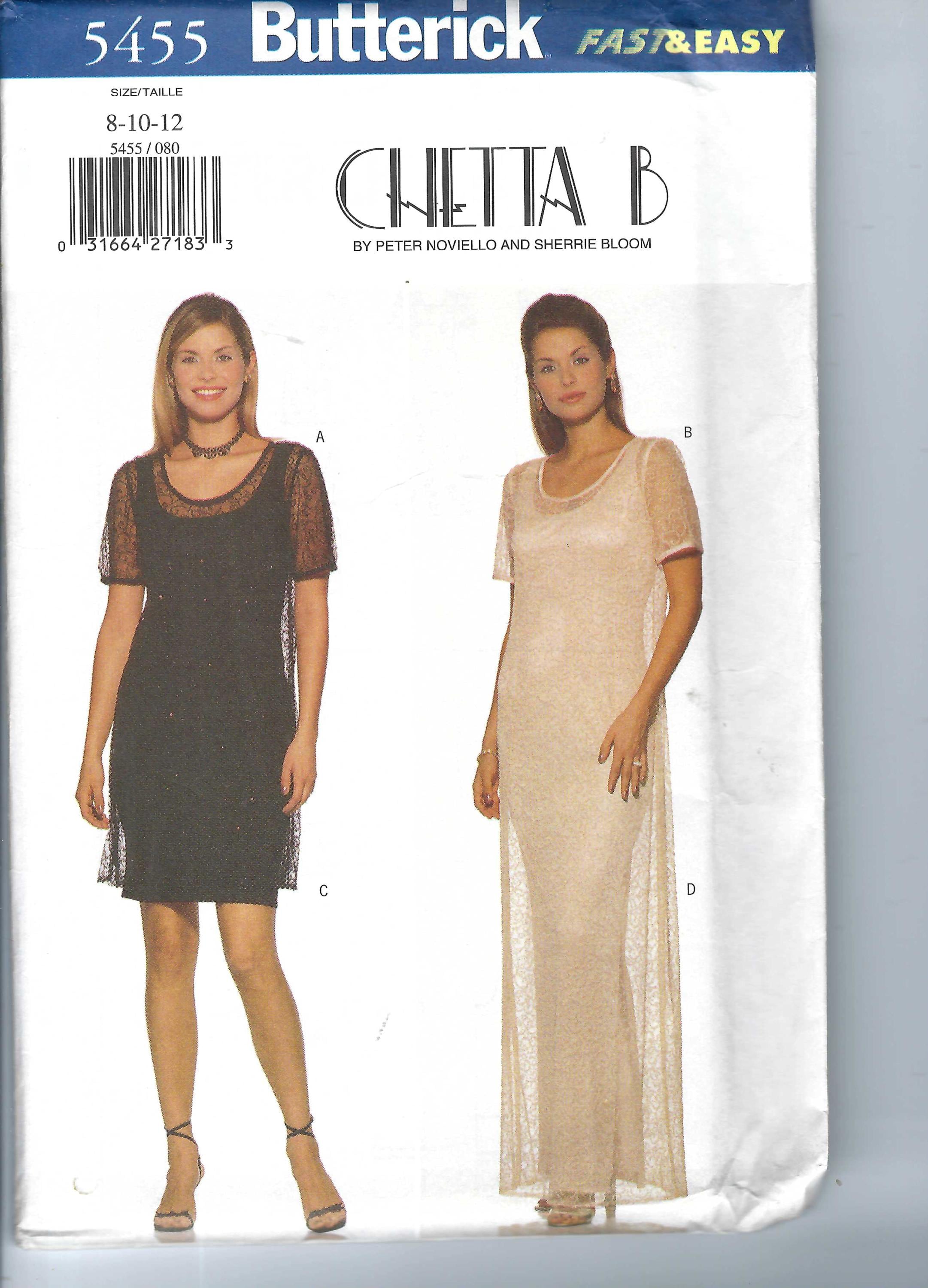 Uncut Vintage Butterick Sewing Pattern 5455, Chetta B Design, Fast and ...