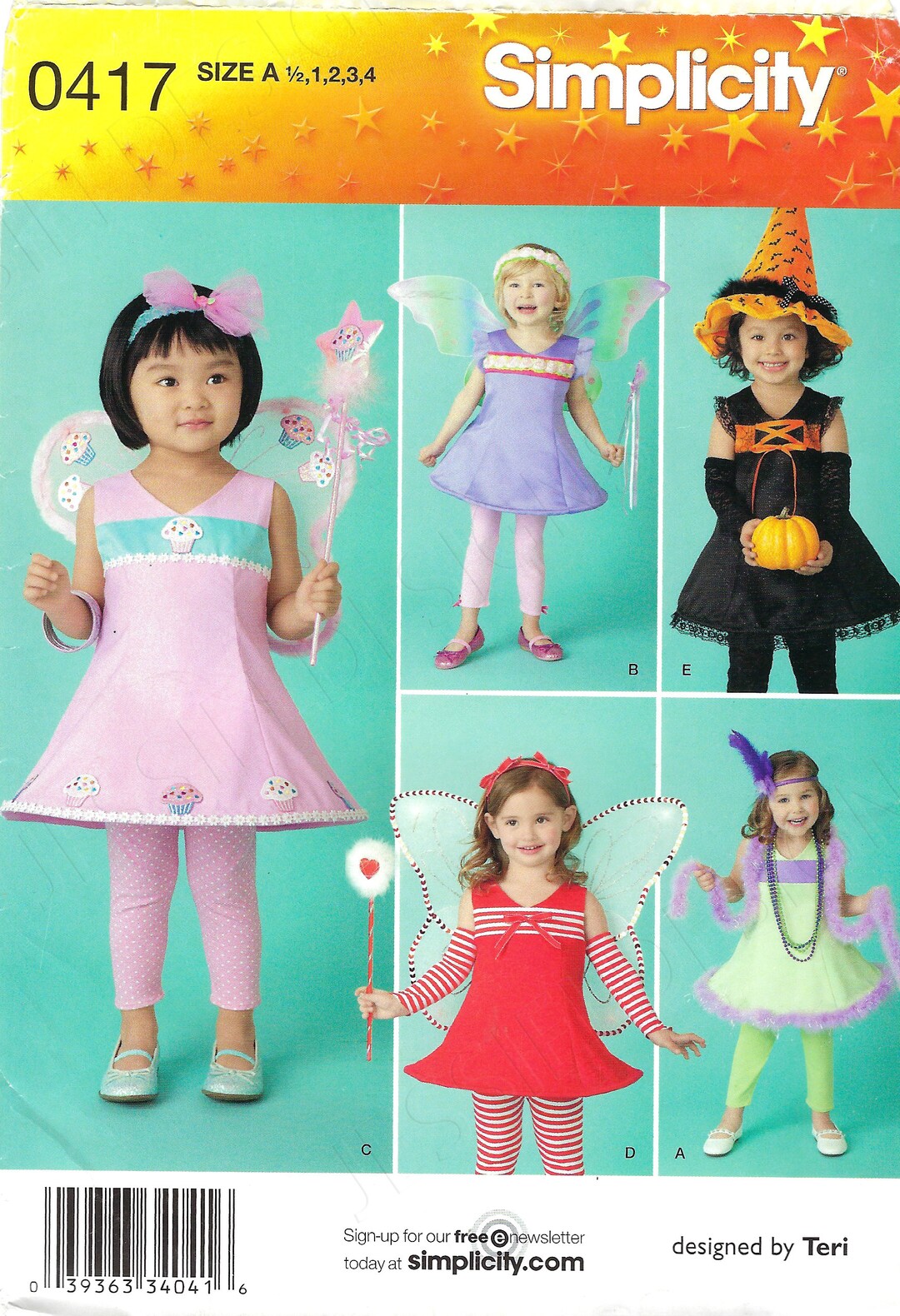Uncut Simplicity Sewing Pattern 0417 2073 Fairy, Flapper, Witch ...