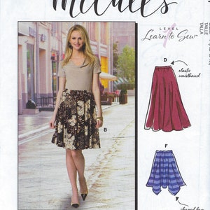 Uncut McCalls Sewing Pattern 8061 Misses' Flared Skirts size XS-S-M L-xl-xxl factory Folded