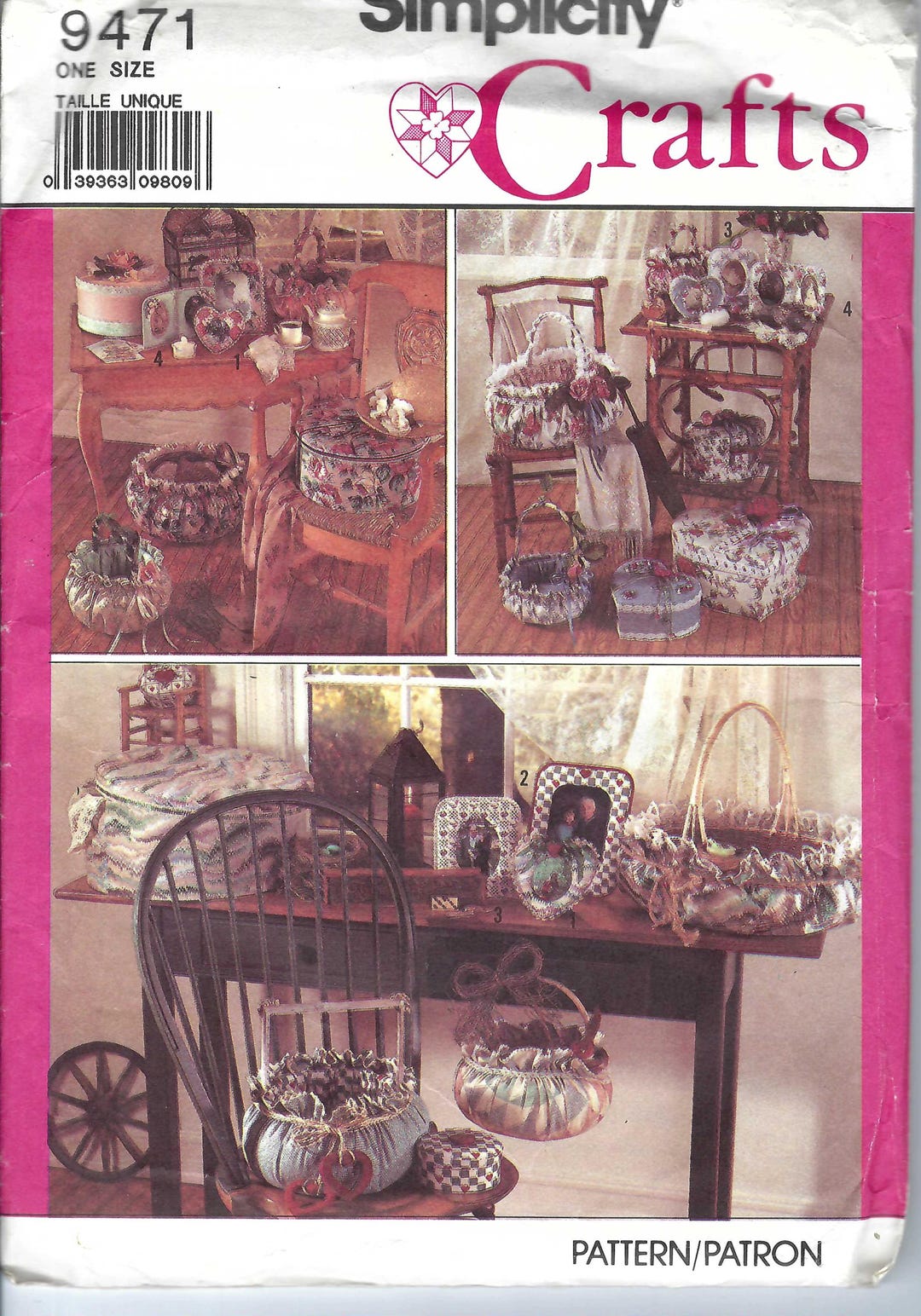 Uncut Vintage Simplicity Sewing Pattern 9471 Frames, Covered Boxes and ...