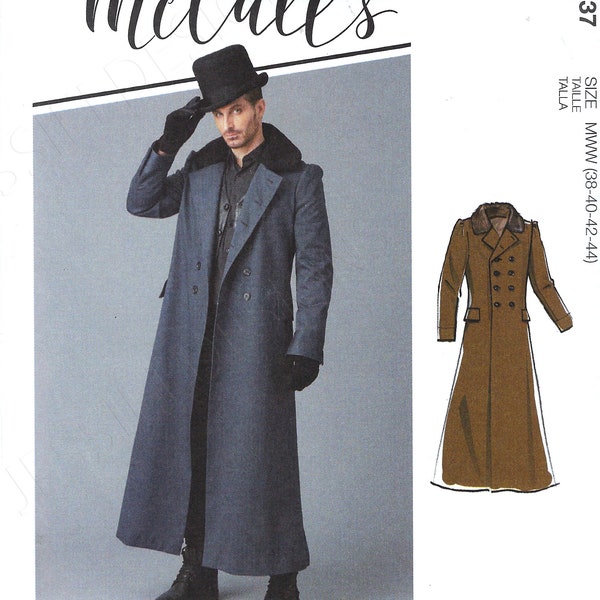 uncut  Mccalls  sewing pattern 8137 Men's Coat size 38-44 46-52 FF