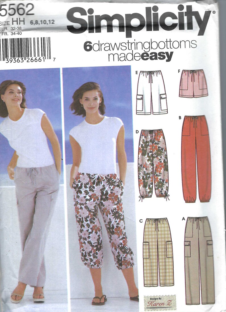 Uncut Simplicity Sewing Pattern 5562 EASY Comfortable - Etsy