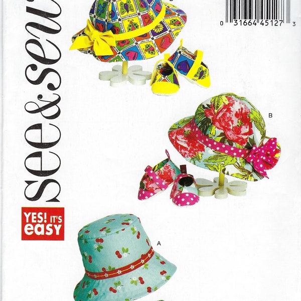 Uncut Butterick Sewing Pattern 5941 Infants Hat and Shoes One Size FF