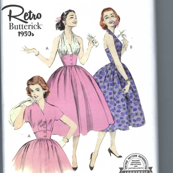 uncut Butterick Sewing Pattern 11829 6938 Misses' Halter Dress and Jacket size 6-14 16-24 FF