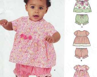 Uncut New Look sewing pattern 10099 6628 Baby Girl Infant Dress Shorts Size NB -L  FF
