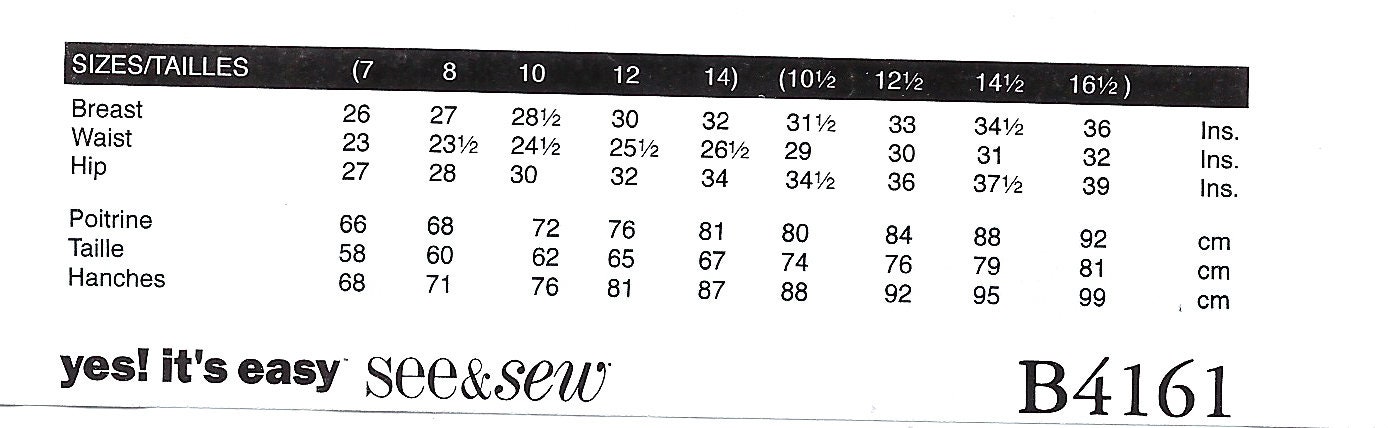 Uncut See & Sew Sewing Pattern 4161 Girl's A-line Pullover