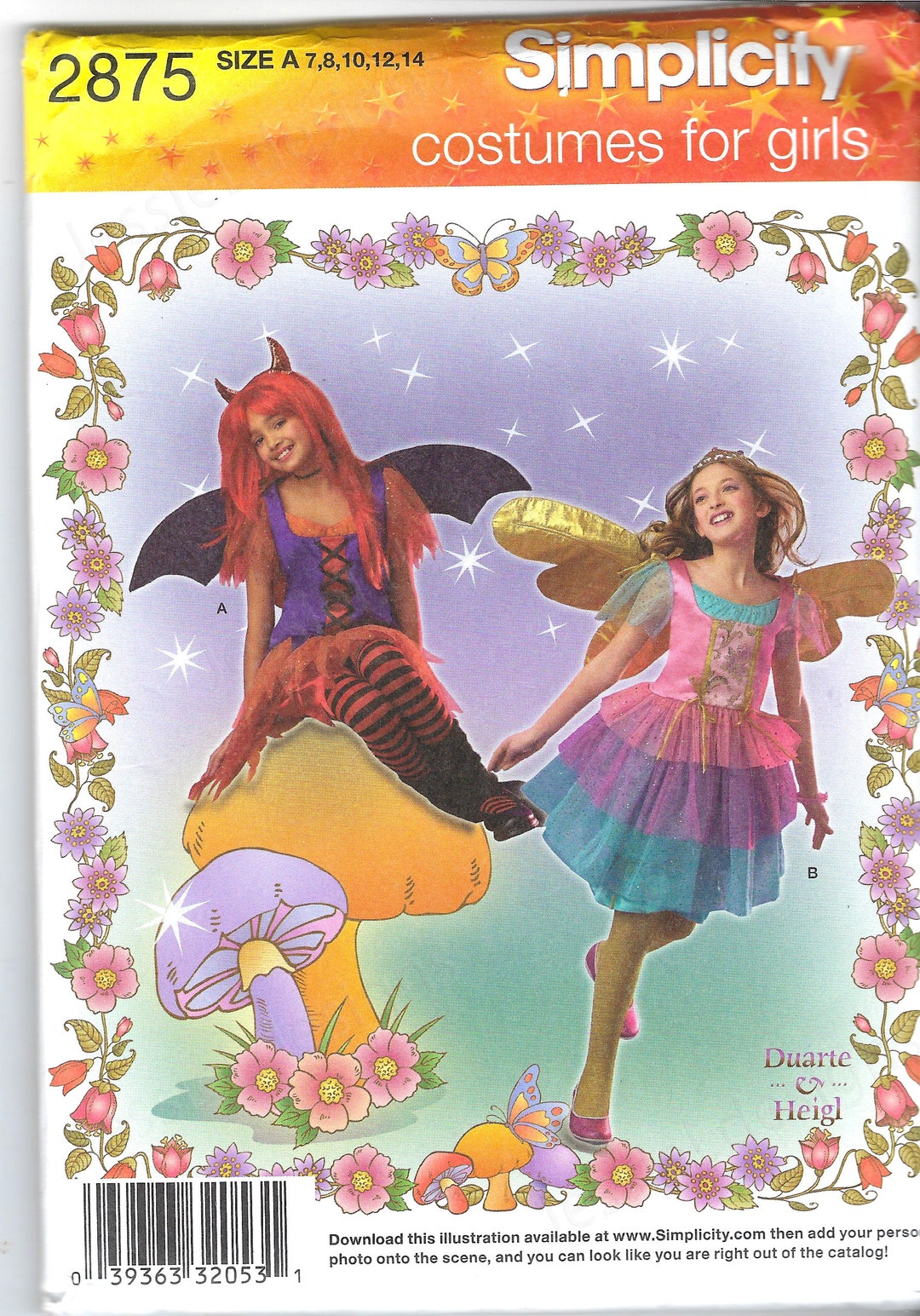 Uncut Simplicity Sewing Pattern 2875 Duarte and Heigl Designs Girls ...