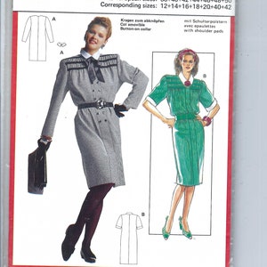 Rare Uncut Vintage Burda sewing pattern 5580 misses dress size 12-42 FF
