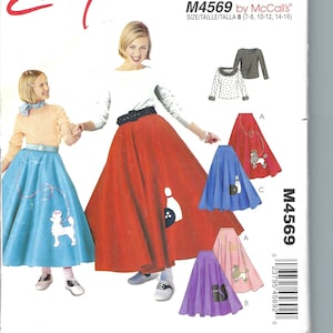 Uncut  mccalls sewing pattern 4569 by McCall&#39;s Misses&#39; and Girls 50s Costume Pattern Size S-M-L 7-16  FF