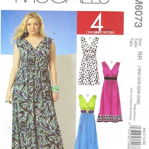 Uncut Mccalls Sewing Pattern 6073 Empire Dress 3 Lengths - Etsy