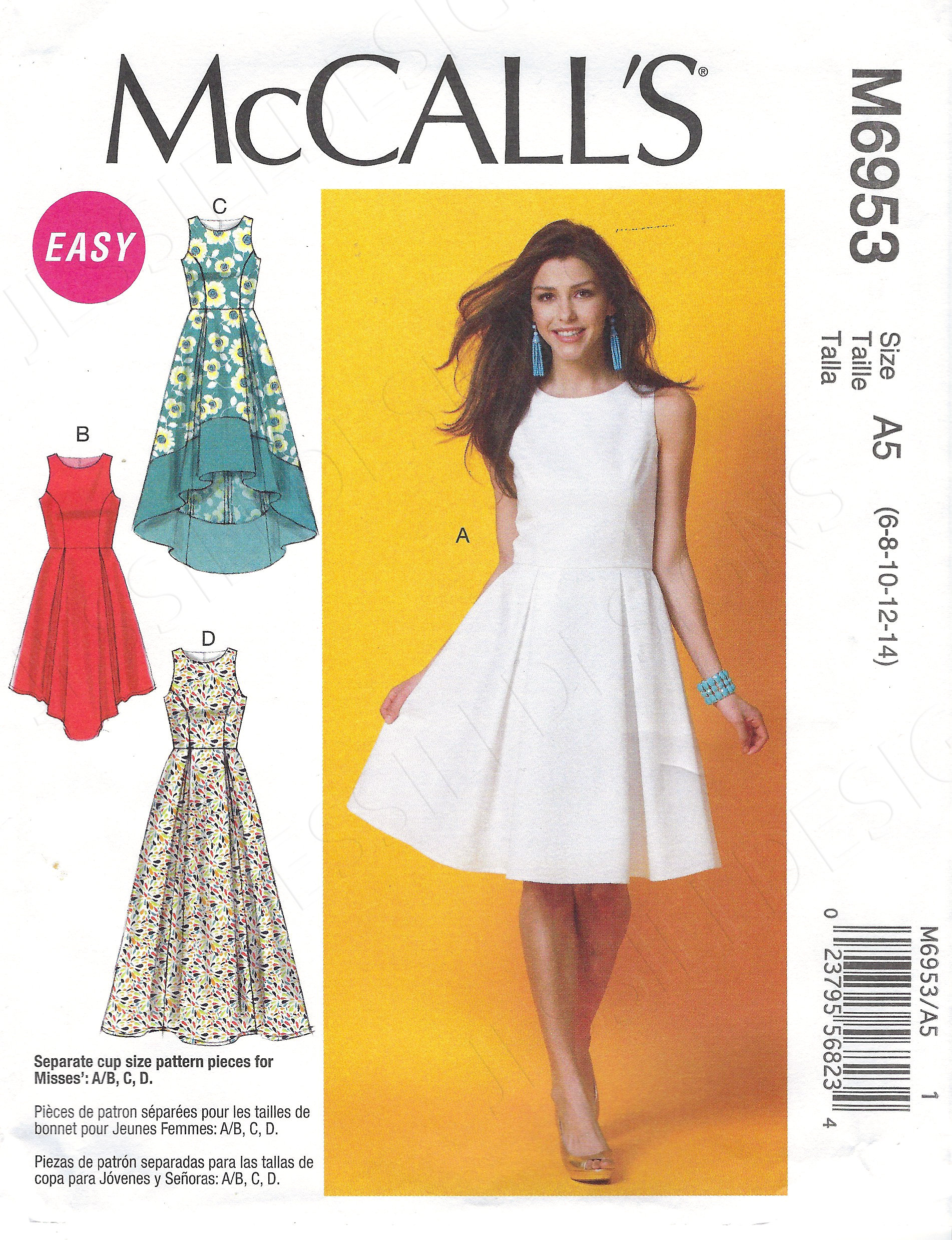 Uncut Mccall's Sewing Pattern 6953 Misses' Dresses - Etsy