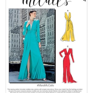 Patrón de costura McCall&#39;s sin cortar 10451 8037, NUEVO patrón, vestidos para ocasiones especiales de señorita, vestido de fiesta, vestido largo talla 6-14 14-22 FF