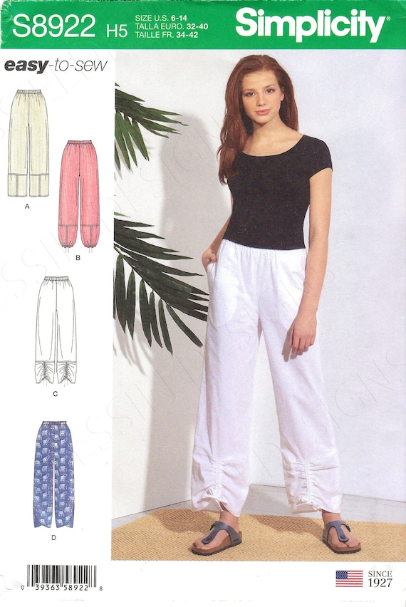 Uncut Simplicity Sewing Pattern 8922 Pants With Pockets, Summer Pants,  Cargo Shorts Bermuda Shorts, Joggers, Capri Size 6-14 14-22 FF 