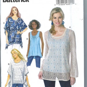 Uncut butterick sewing pattern 6173 Misses&#39; Tunic and Top size 6-14 14-22 FF