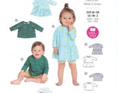 Uncut Burda Style sewing pattern 9277 kid dress shirt size 1M-3 FF