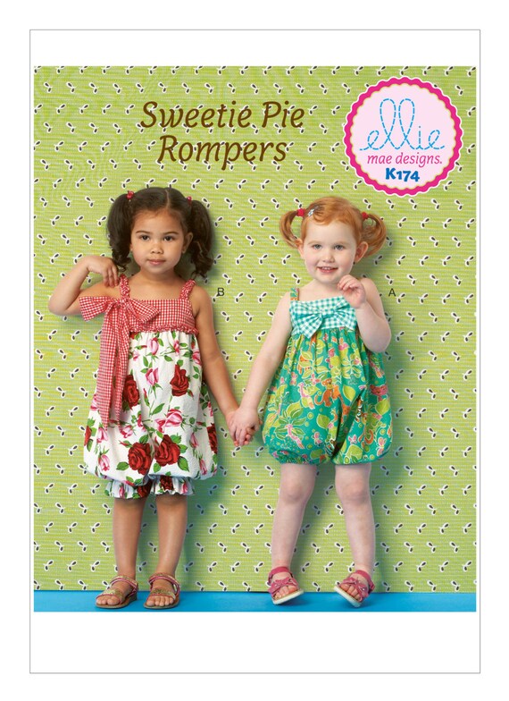 Ellie Mae Designs K175 Toddler Size T1 T2 T3 T4 Toddlers' Sundresses Sewing Pattern Toddlers Halter Dress Pattern Uncut/FF Ellie Mae Designs K175 Toddler Size T1 T2 T3 T4 Toddlers' Sundresses Sewing Pattern Toddlers Halter Dress Pattern Uncut/FF