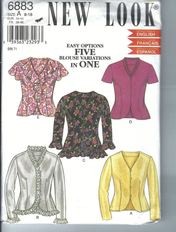 Haut Femme New Look Style Bleu Et Blanc - Taille 8 - Occasion Très Bon état