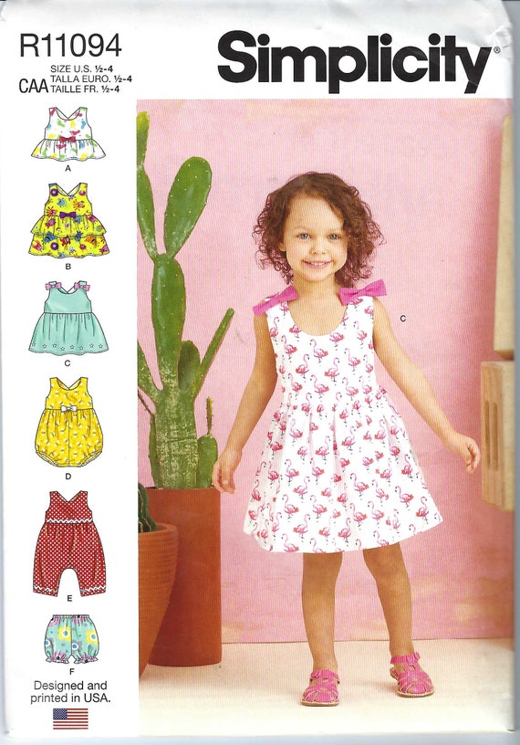 Uncut Simplicity Sewing Pattern 11094 9319, Toddlers' Criss