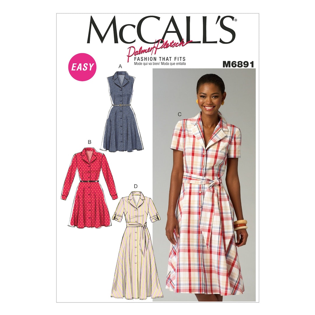 Uncut Mccall's Easy Palmer/pletsch Pattern M6891 6891 Misses Dresses ...