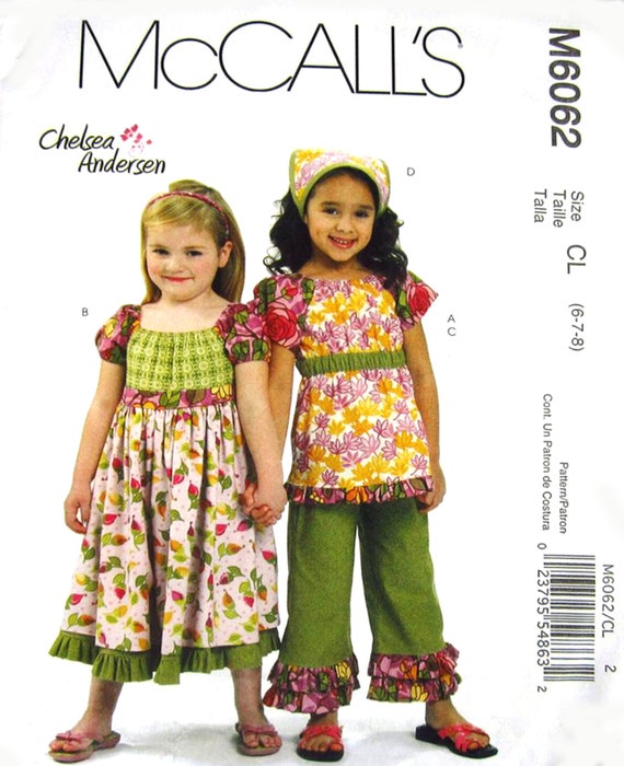 Sewing Patterns Girls Ruffle Capris Camellia Paper Bag Shorts