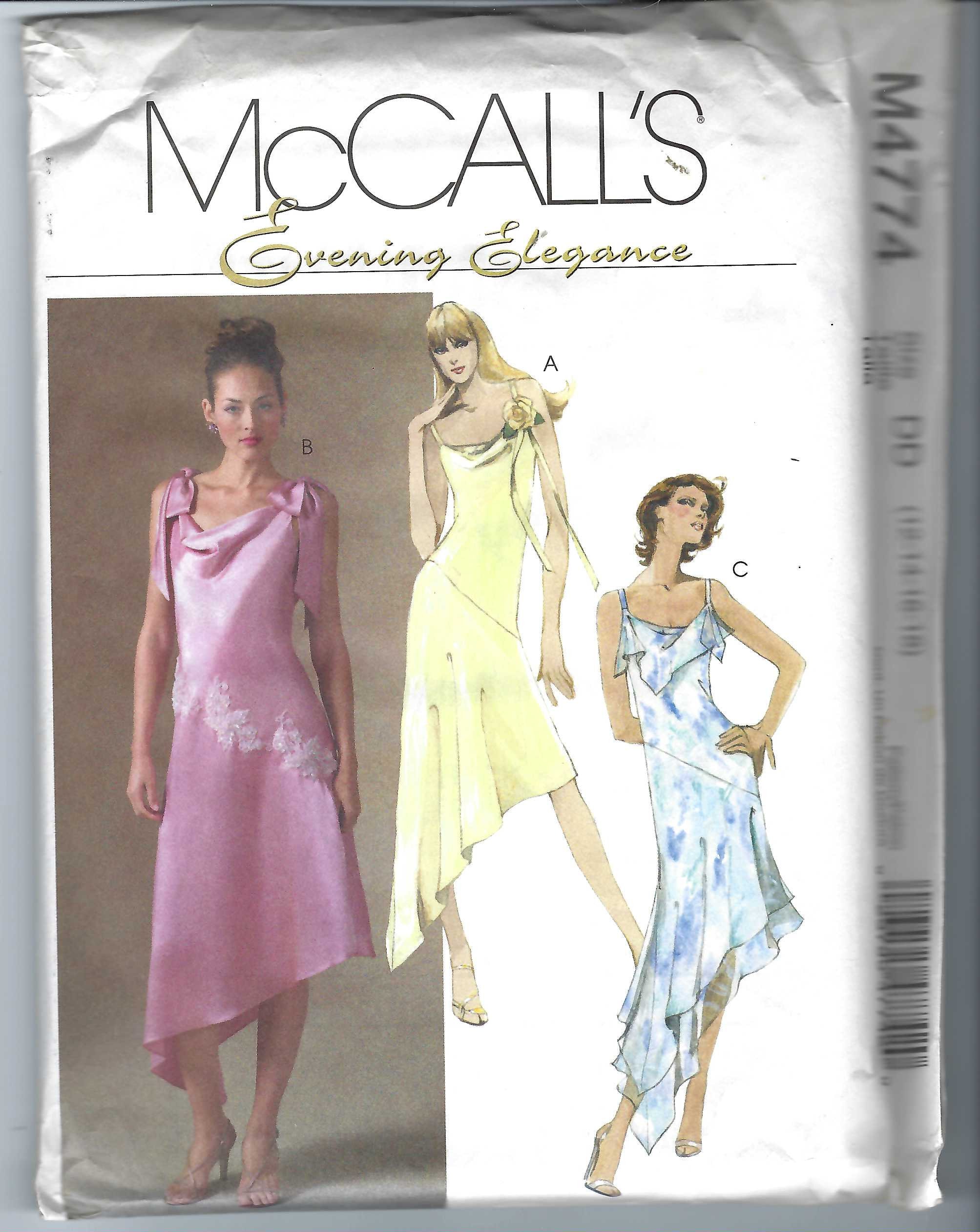 8724 McCalls Sewing Pattern Uncut Misses Semi Fitted Dress Size 10 12 14