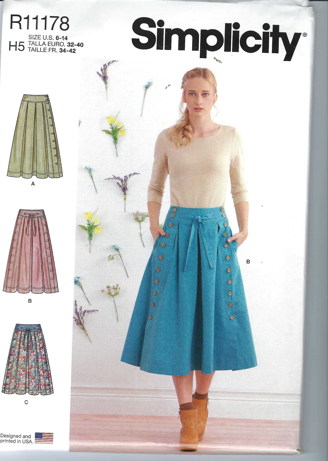 Uncut Simplicity Sewing Pattern 11178 9377 Skirt Sewing Pattern Pleated ...
