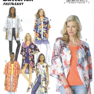 Uncut butterick sewing pattern 10796 6176 Misses Kimono Tops, Sizes xs-s-m  LRG Thru XXL FF