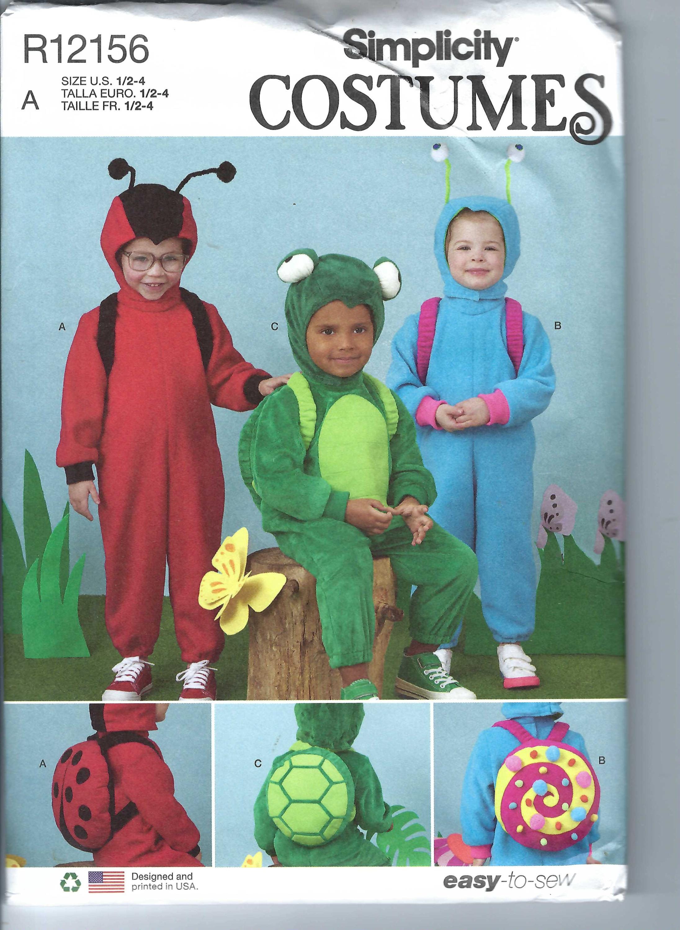 Uncut Simplicity Sewing Pattern 12156 3026 Ladybug Snail and Turtle ...