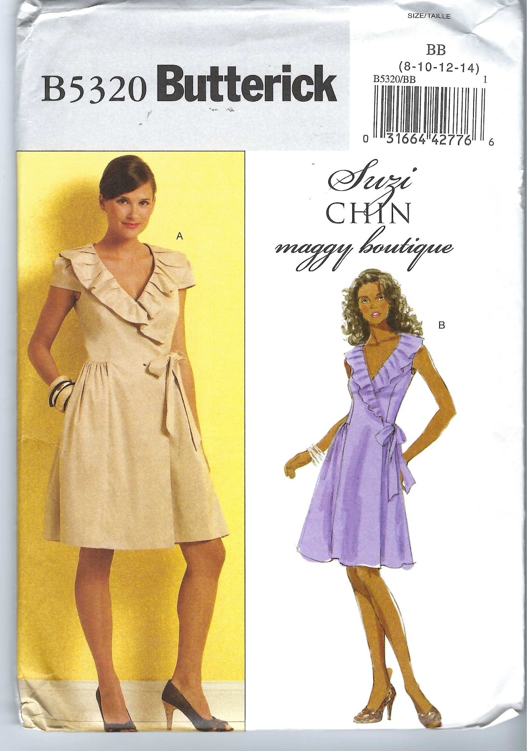 McCall Patterns Fitted Women's Wrap Dress Sewing Patterns by Nancy Zieman,  Sizes 8-16,White