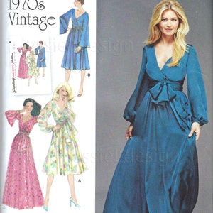 Uncut Simplicity sewing pattern 210 169 8013 Sewing Pattern - 1970’s Vintage Dress - Size 6-14 14-22 FF
