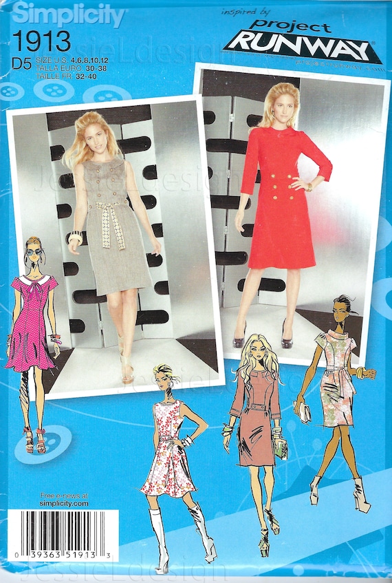 Uncut Simplicity Sewing Pattern 1913,sz 4-12.12-20 Dresses Princess Seams,  Straight or Flare Dress, Cap or 3/4 Sleeves FF - Etsy Israel