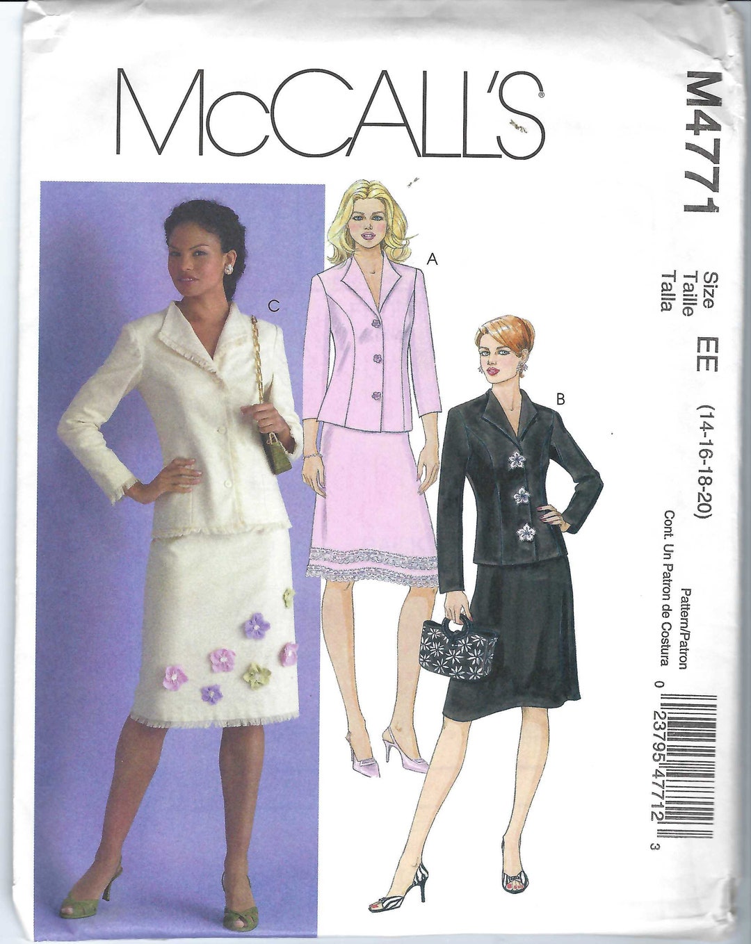 Uncut Mccalls Sewing Pattern 6-12 14-20 Mccalls 4771 - Etsy