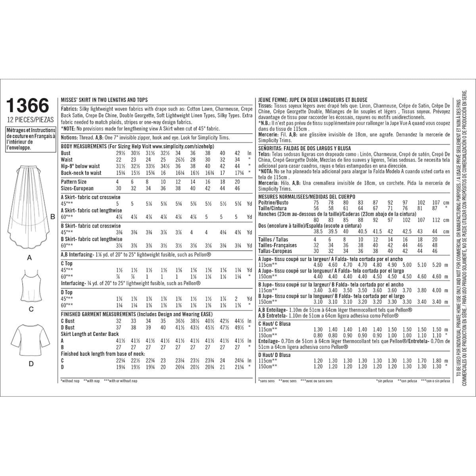 Uncut Simplicity Sewing Pattern Simplicity Cynthia Rowley Etsy