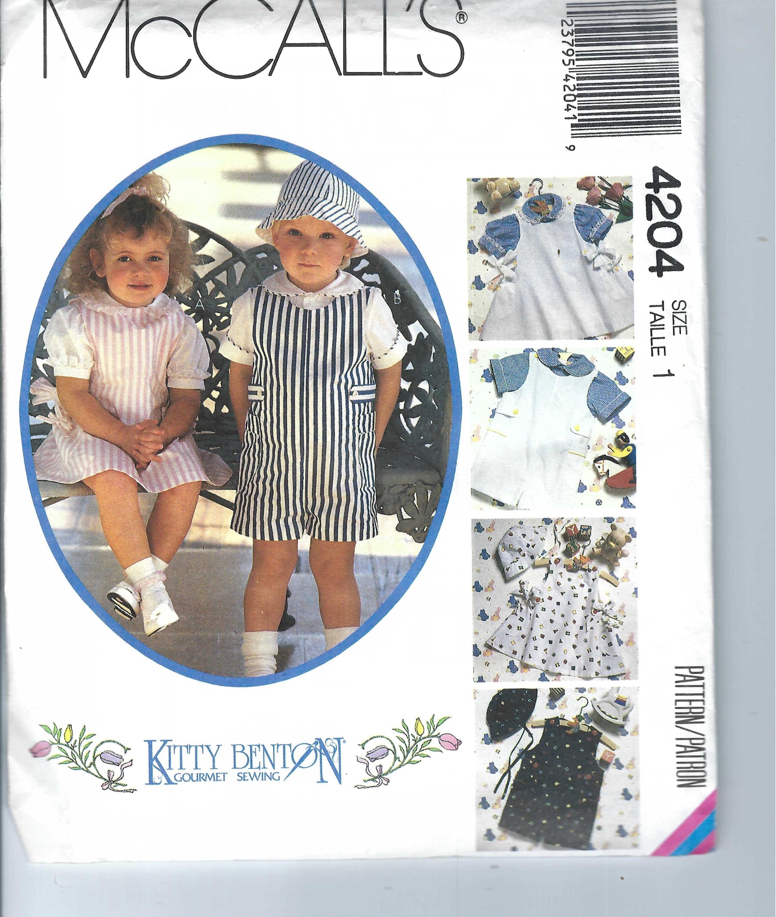 Uncut Vintage Mccalls Sewing Pattern Baby Sun Hat, Cape Cod Romper ...