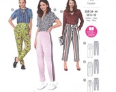 Uncut Burda Style sewing pattern 6110 Waistband pants - various variants size 8-18 FF