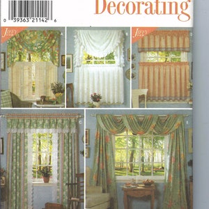 Uncut vintage simplicity Sewing pattern 7986 Uncut FF Home Decorating Festoon & Jabot, Cafe Curtains, Drapery Panels, Valance FF