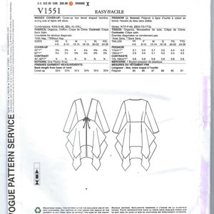 Zandr Rhodes Patterns Uncut Vogue Sewing Pattern 1551 Zandra Rhodes Designer Pattern Easy ...