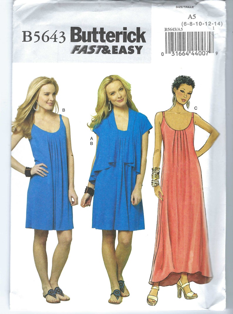 Uncut Butterick Sewing Pattern 5643 Misses' Loose Fitting Jacket and ...